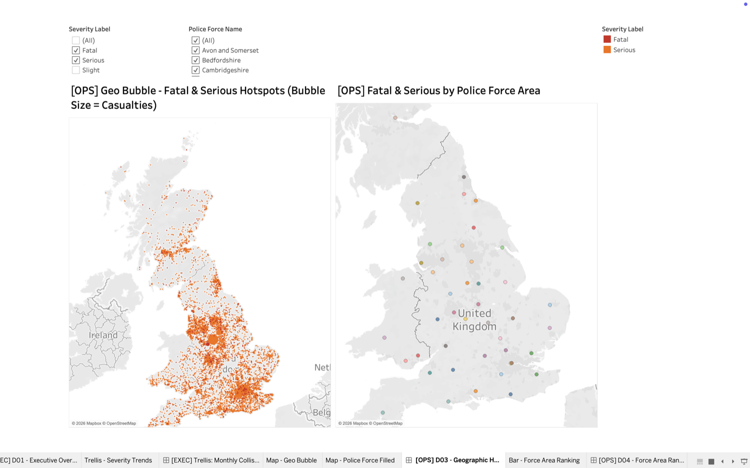 Road Safety Analytics Dashboard - Tableau (Collisions & KPIs) screenshot 3